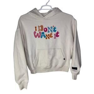 ANXNA Anna Sitar I Don't Want It Hoodie Women's Small Sweatshirt‎ Cream